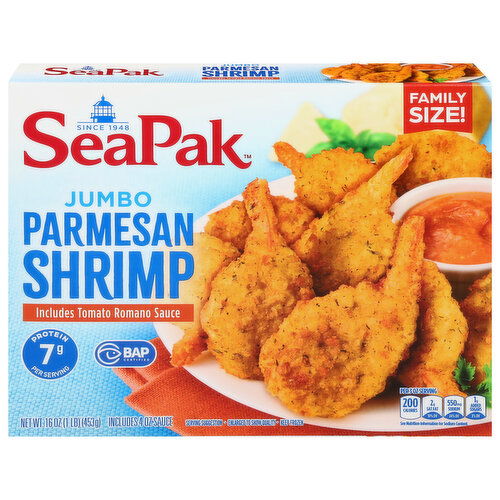 SeaPak Shrimp, Parmesan, Jumbo, Family Size
