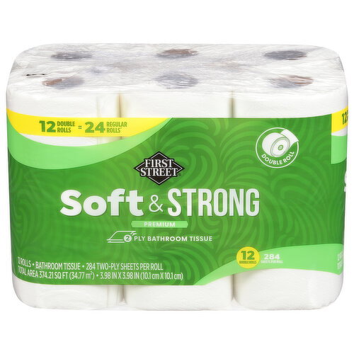 First Street Soft & Strong Premium 2 Ply Double Rolls Bathroom Tissue