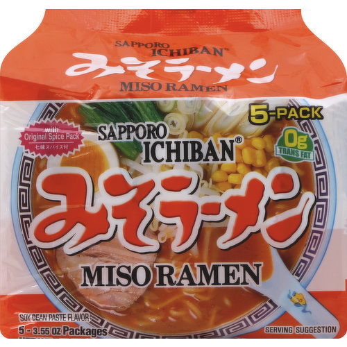 Sapporo Ichiban Miso Ramen, Soy Bean Paste Flavor