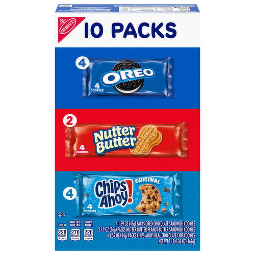 Nabisco Oreo Chocolate/Nutter Butter Peanut Butter/Chip Ahoy! Real Chocolate Chip Cookies Image 1 of 6