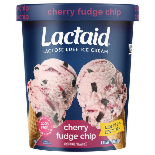 Hood Lactose Free Cherry Fudge Chip Ice Cream Image 1 of 6