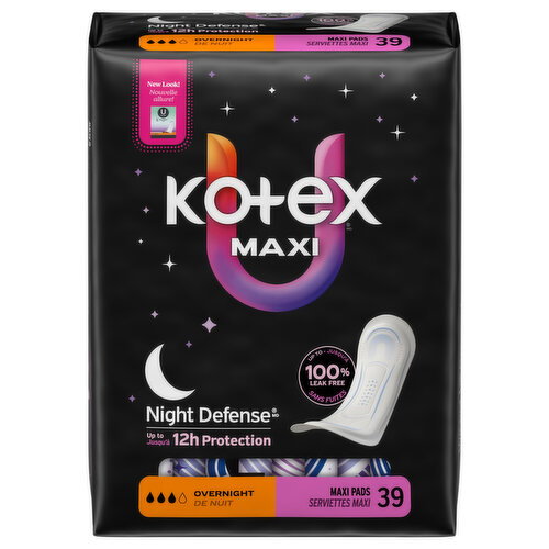 U by Kotex Overnight Maxi Pads