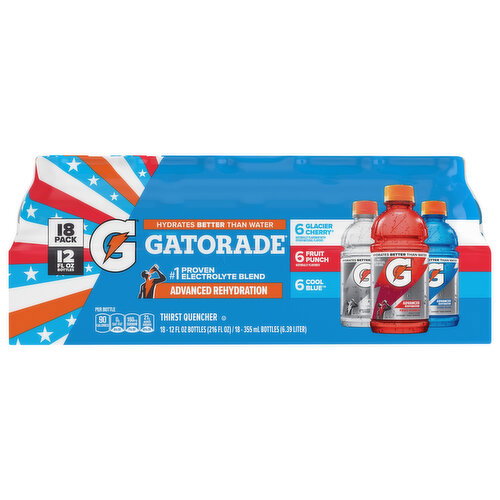 Gatorade Advanced Rehydration Glacier Cherry/Fruit Punch/Cool Blue Thirst Quencher Image 1 of 4