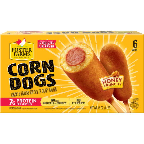 Foster Farms Honey Crunchy Corn Dogs, Frozen Image 1 of 11