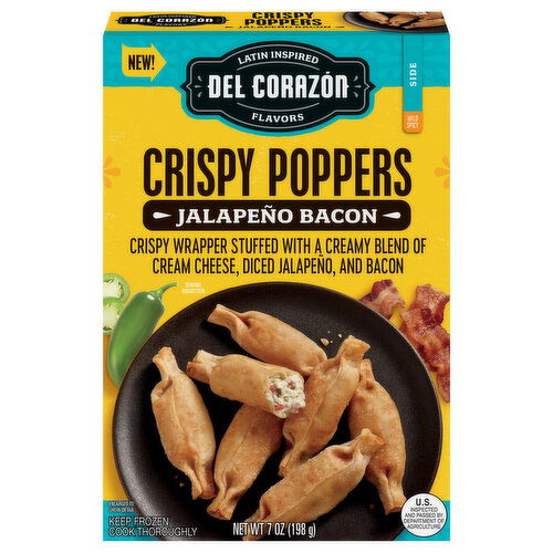 Del Corazon Crispy Poppers, Side, Mild Spicy