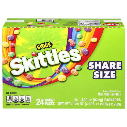 Skittles Sour Bite Size Candies Share Size