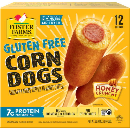 Foster Farms Gluten Free Honey Crunchy Corn Dogs, Frozen Image 1 of 9