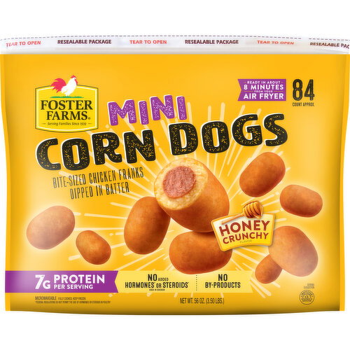 Foster Farms Honey Crunchy Mini Corn Dogs Family Pack, Frozen Image 1 of 9