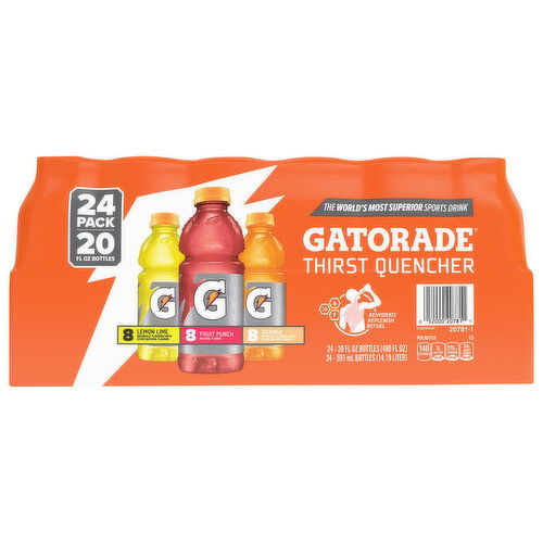 Gatorade Thirst Quencher, Lemon Lime/Fruit Punch/Orange