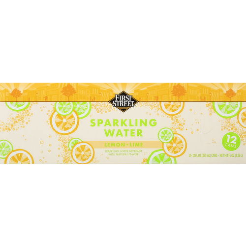 First Street Sparkling Water, Lemon Lime