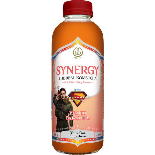 Synergy Peach Paradise Kombucha Image 1 of 11