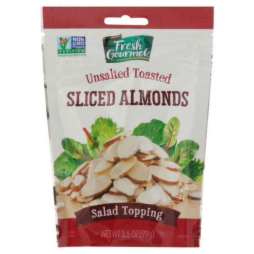 Fresh Gourmet Salad Topping, Sliced Almonds, Unsalted, Toasted