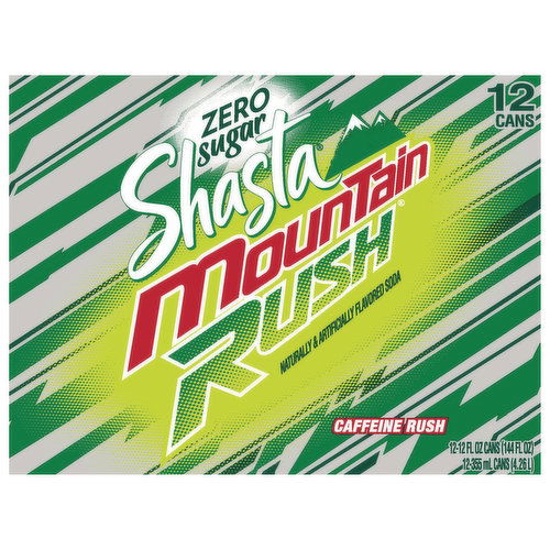 Shasta Soda, Zero Sugar, Mountain Rush