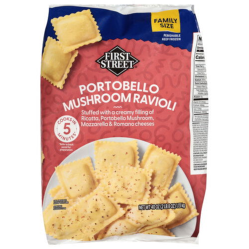 First Street Portobello Mushroom Ravioli Family Size
