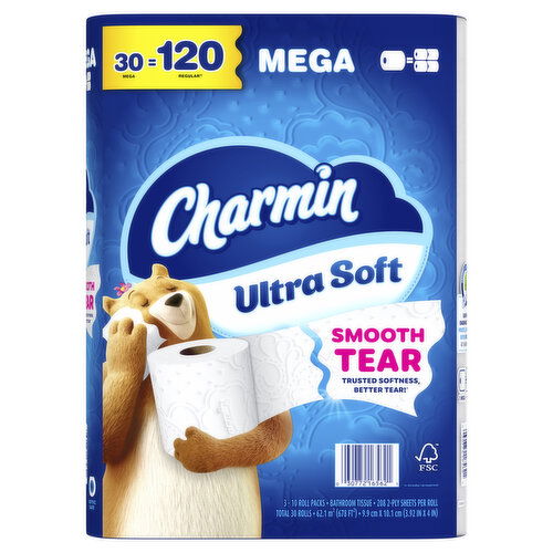 Charmin Charmin Toilet Paper Ultra Soft, 30 Mega Rolls