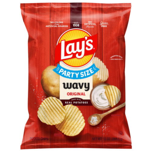 Lay's Wavy Original Potato Chips Party Size Image 1 of 4