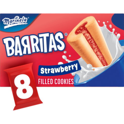 Marinela Strawberry Filled Cookies, 8 packs, 15.52 oz
