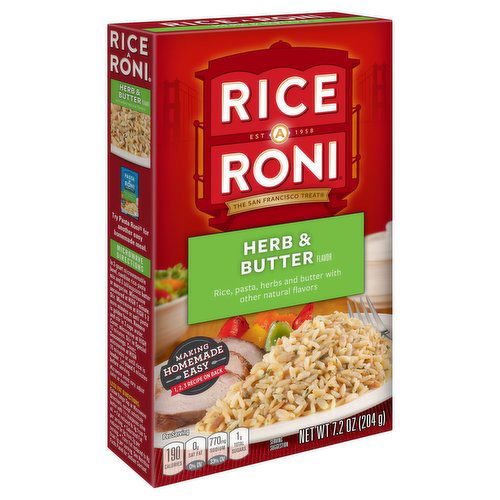 Rice-A-Roni Rice A Roni Rice Pasta Herb & Butter Flavor 7.2 Oz