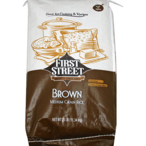 First Street Rice, Medium Grain, Brown