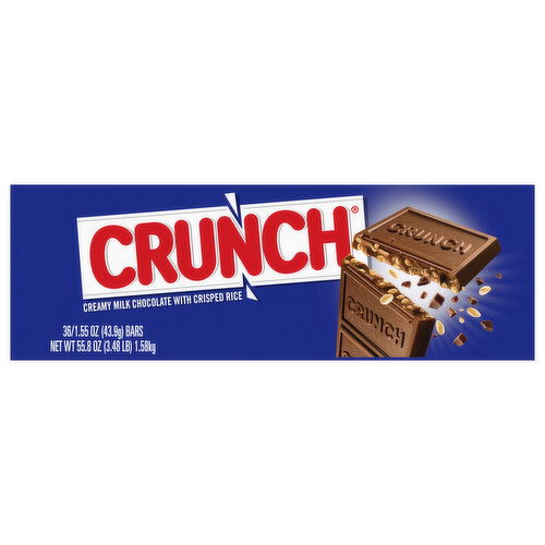 Crunch Creamy Milk Chocolate with Crisped Rice Bars