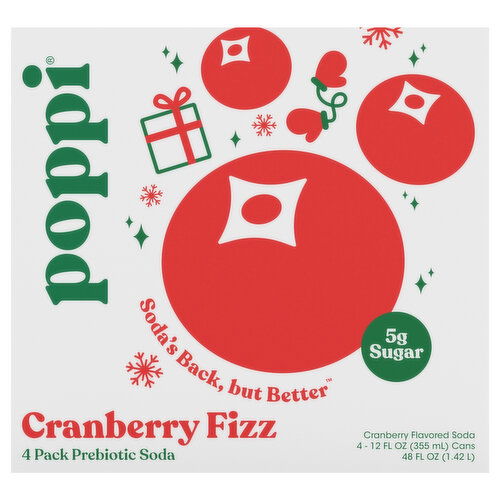 Poppi Cranberry Fizz Prebiotic Soda