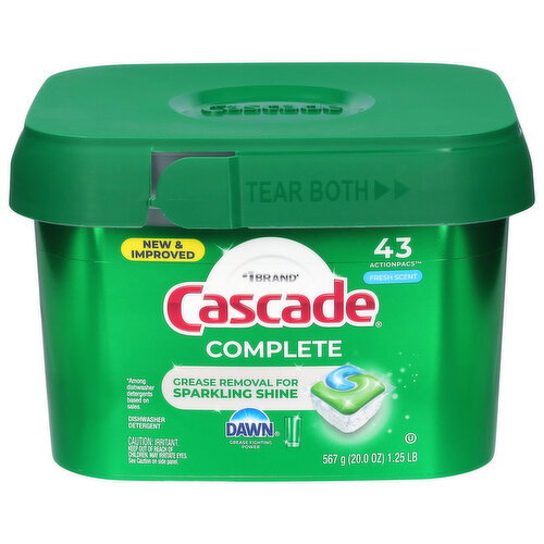 Cascade ActionPacs Fresh Scent Dishwasher Detergent Image 1 of 5
