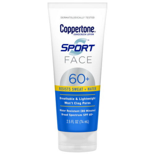 Coppertone Face Broad Spectrum SPF 60+ Sunscreen Lotion