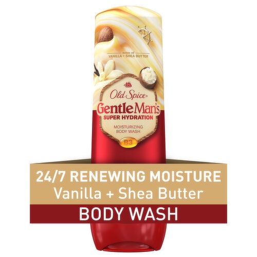 Old Spice GentleMan's Blend Super Hydration Body Wash for Deep Cleaning and 24/7 Renewing Moisture