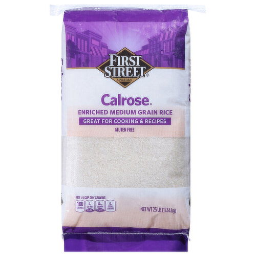 First Street Rice, Medium Grain, Enriched, Calrose