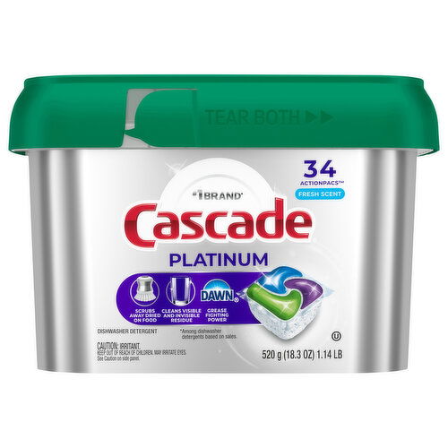Cascade ActionPacs Fresh Scent Dishwasher Detergent
