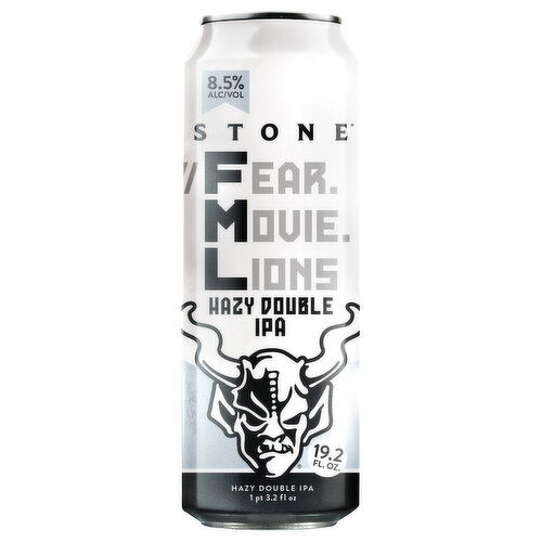 Stone Beer, Hazy Double IPA, Fear.Movie.Lions