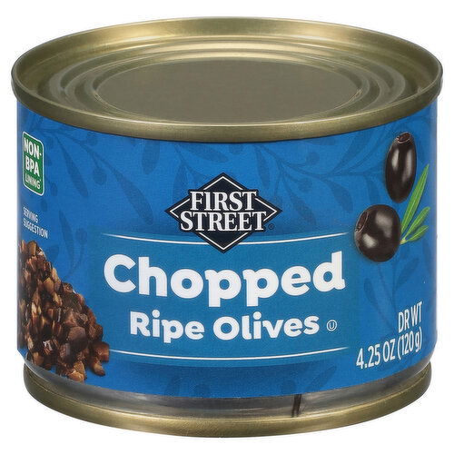 First Street Ripe Olives, Chopped