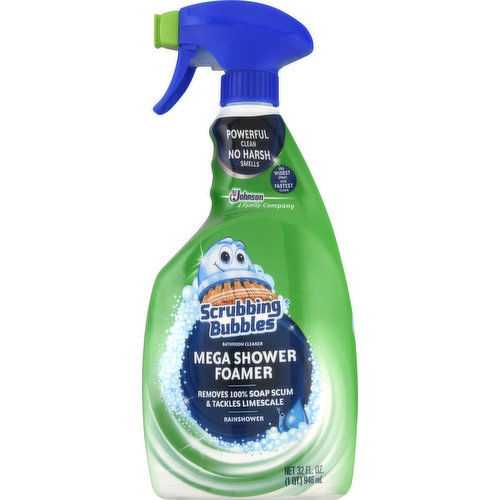 Scrubbing Bubbles Bathroom Cleaner, Mega Shower Foamer, Rainshower