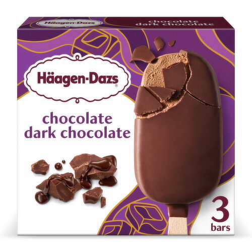 Haagen-Dazs Chocolate Dark Chocolate Ice Cream Bars Image 1 of 11