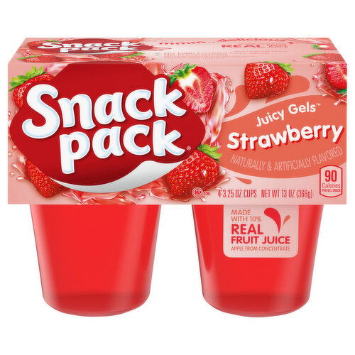 Snack Pack Strawberry Juicy Gels