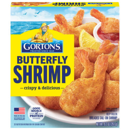 Gorton's Breaded Tail-On Butterfly Shrimp Image 1 of 6