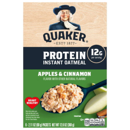 Quaker Protein Apples & Cinnamon Instant Oatmeal