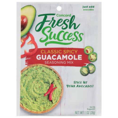 Concord Fresh Success Seasoning Mix, Guacamole, Classic Spicy