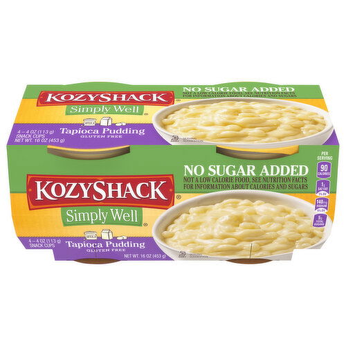 Kozy Shack Simply Well Tapioca Pudding Snack Cups