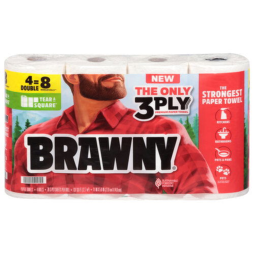 Brawny 3-Ply Double Rolls Paper Towels
