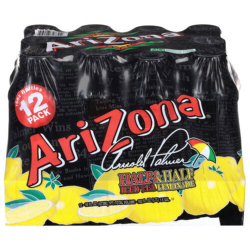 AriZona Half & Half, Iced Tea Lemonade, Lite, 12 Pack