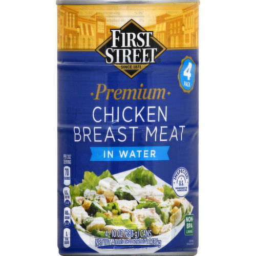 First Street Chicken Breast Meat, 4 Pack