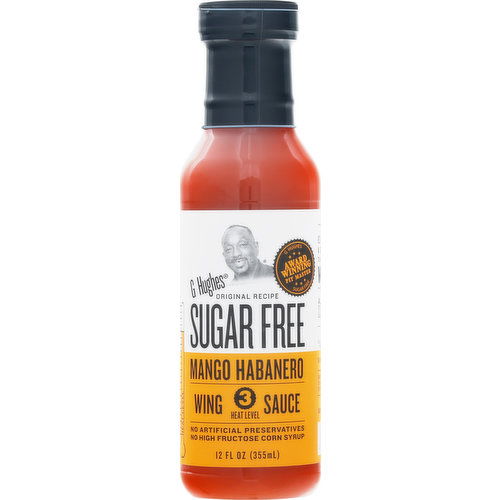 G Hughes Wine Sauce, Sugar Free, Mango Habanero