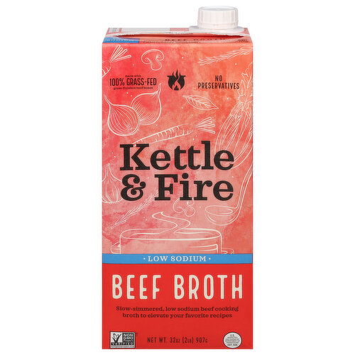 Kettle & Fire Beef Broth, Low Sodium