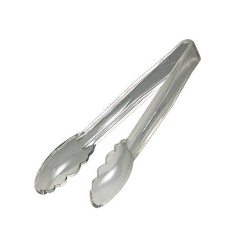 Cambro Scalloped Plastic Clear Tongs 9 Inches