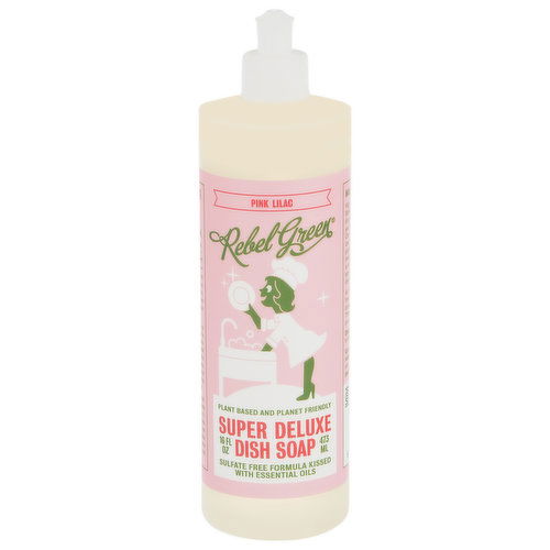 Rebel Green Dish Soap, Super Deluxe, Pink Lilac