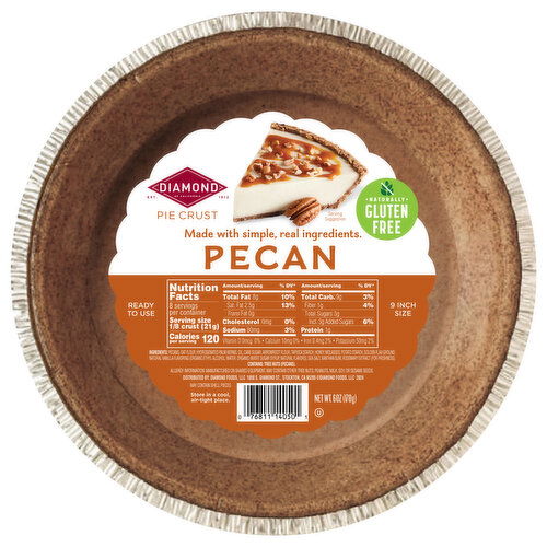 Diamond Gluten Free Pecan 9 Inch Pie Crust