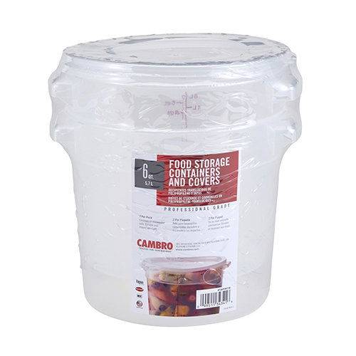 Cambro Round Food Container with lid 6 qt