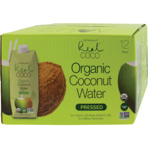 Real Coco Organic Pressed Coconut Water