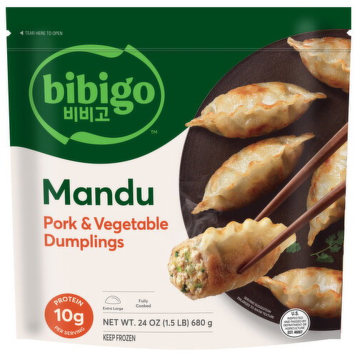 Bibigo Mandu Pork & Vegetable Dumplings
